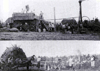 Top: Grandfather Zimmermann's threshing combine was shared with his three sons - George, Friedrich and Gerhard. August, 1933. Bottom: They placed the threshing combine on the hill behind their vineyard. On the left is Grandfather with his one-horse carriage; Oskar is standing on the running board. Uncle Friedrich is holding his hat towards the sun. On the other side is the field kitchen; the temporary stove was of adobe. The high straw hut in the background on the left was also temporary, for storage of drinking water and food, and for a quick resting place for father and the uncles.