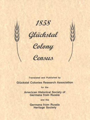 Cover of Glückstal 1858 Colony Census