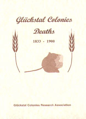Cover of Glückstal Colonies Deaths: 1833 - 1900