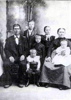 Gottlieb Goldade Family (left to right): Gottlief, Anton, Clara, and Magdalena; standing: Balthasar; sitting in center: John; infant is Anna. Family photograph, 1904.