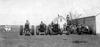 Otto Nitschke family farm tractors near Alfred, North Dakota, 1949.