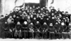 These Russian priests, many of whom were arrested upon ordination as part of the Soviets' contempt for religion, were killed or died in prison. A group photograph - sentenced priests in the Solovki prison camp.