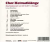 Back cover of Chor Heimatklange: German-Russian Choir