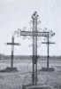 Iron cross in Victoria, Kansas cemetery.