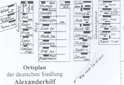 Alexanderhilf: Village map of 1944