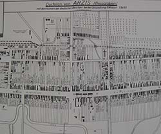Arzis: Village map of 1940