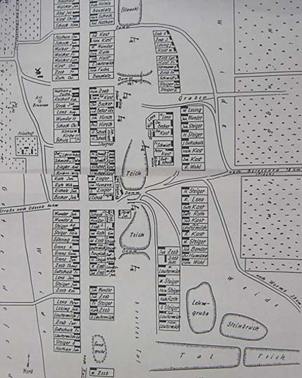Helenental: Village map of 1944