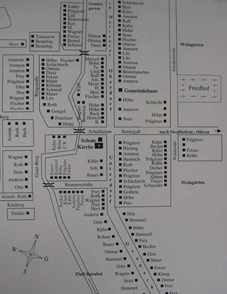 Neuberg: Village map of 1944