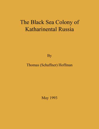 Cover of Black Sea Colony of Katharinental, Russia