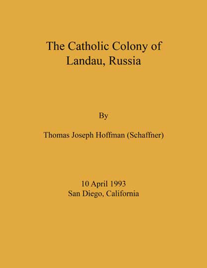 Cover of Catholic Colony of Landau, Russia