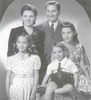Fern (Renner) and Lawrence Welk with children (left to right): Donna, Larry Jr., and Shirley.