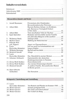 German text of the Table of Contents