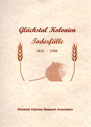 Cover of Gluckstal Kolonien Todesfalle 1833-1900