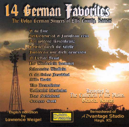 Cover of 14 German Favorites: The Volga German Singers of Ellis County CD