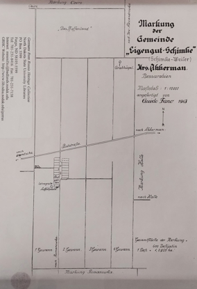 Eigengut-Schimke: Village map of 1903