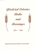 Cover of Glückstal Colonies Births & Marriages: 1833-1900